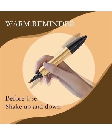 2 in 1 Magic Eyebrow Pencil Eyebrow Contouring Pen 2024 New 3D Waterproof Microblading Eyebrow Pencil Multifunction Double Head Microblading Eyebrow Pencil Waterproof Makeup Tools(Color:02-Dark bro - Buy Online on GoSupps.com