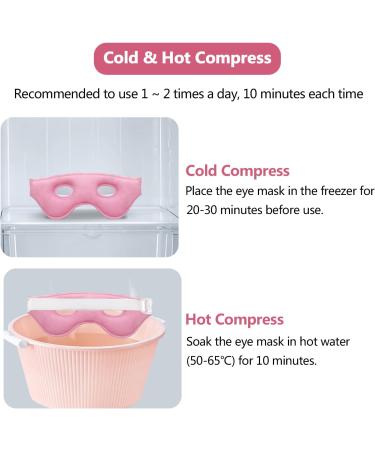 Gel Ice Eye Mask with Acupoint Magnets - Reusable Cold Hot Compress Therapy for Eye Strain Relief, Dark Circles, Puffy Eyes, Migraine - Buy Online on GoSupps.com