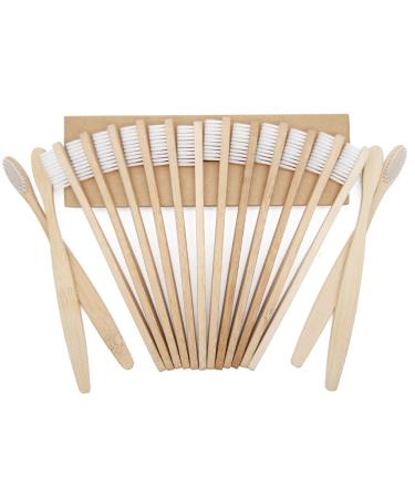 Environmentally friendly bamboo toothbrush made of Proco-wood with dark soft bristles used offset with activated carbon from bamboo white 16