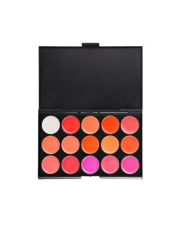 FantasyDay Pro Matte 15 Colors Lip Gloss Palette | Non-Sticky Lipgloss Makeup Kit for Flawless Contouring - Shop Internationally - Buy Online on GoSupps.com