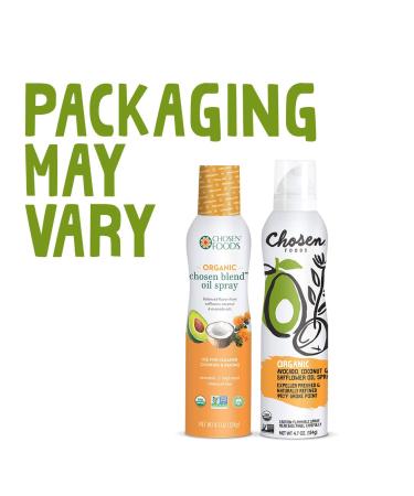 Chosen Foods Organic Avocado Coconut Safflower Oil Spray - Non-GMO, High Heat 490آ°F, Propellant-Free (Pack of 6) - Buy Online on GoSupps.com