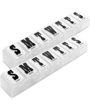 Weekly Pill Dosers - 2-Pack Medication Planner & Reminder for Vitamins | Organize Pills by Day for Travel & Daily Use - Buy Online on GoSupps.com