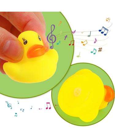 Derayee 50pcs Yellow Mini Bathing Ducks - Squeaky Floating Toys for Children | Perfect for Showers & Birthday Parties - Buy Online on GoSupps.com