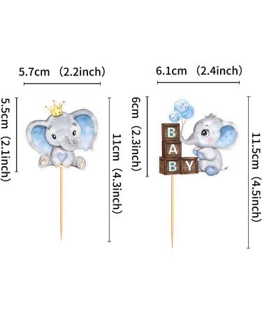 Keaziu 36 Pack Elephant Cupcake Toppers for Elephant Baby Shower Cupcake Picks Boys Blue Gender Reveal Baby Shower Cake Decorations Birthday Party Cake Decorations Supplies Blue Elephant 1 - Buy Online on GoSupps.com
