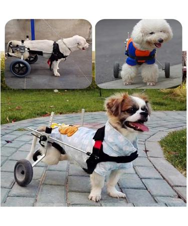 Adjustable Dog Wheelchair Two Wheels Pet Cart Animal Rehabilitation Cart for Handicapped Hind Legs Pet Exercise Wheels Lightweight Easy Assemble X - Small - Buy Online on GoSupps.com