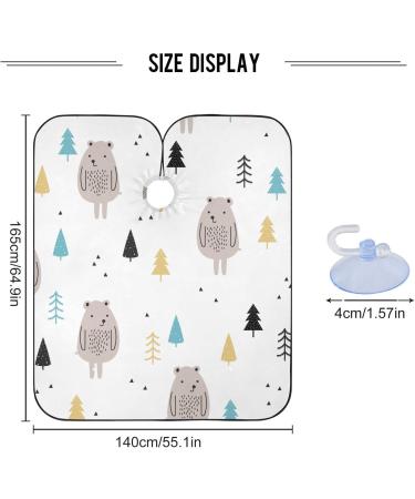 Buy Waterproof Barber Cape - Cute Bears & Cheetah Haircut Bib for Men & Women | Unisex Hair Cutting Cape - International Shipping Available - Buy Online on GoSupps.com