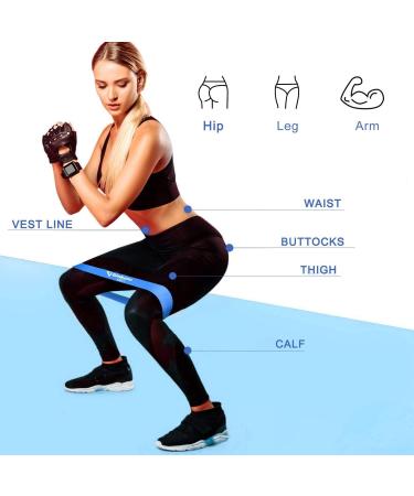 Haquno Elastic Fitness Band Set - 5 Resistance Bands for Strength Training Pilates & Yoga - Natural Latex 5 Starch Levels Includes Storage Box - Blue - Buy Online on GoSupps.com
