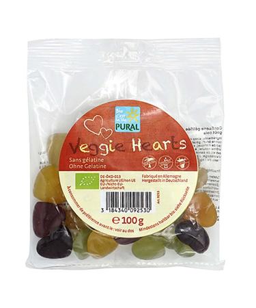 Pural Pural Veggie Hearts Fruit Rubber 100g