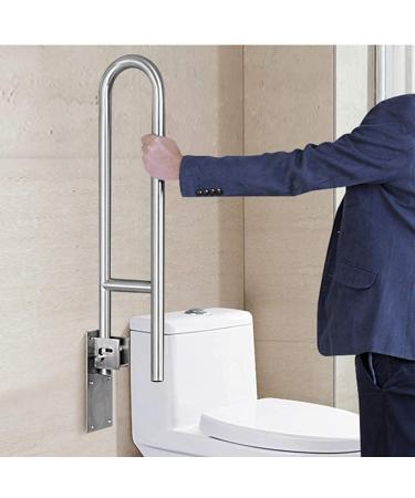Safety Handrail Grab Bar Armrest Bathroom Shower Fold Handicapped Anti-Slip Polished Chrome Handfor Toilet Elderly/Children 70Cm - Buy Online on GoSupps.com