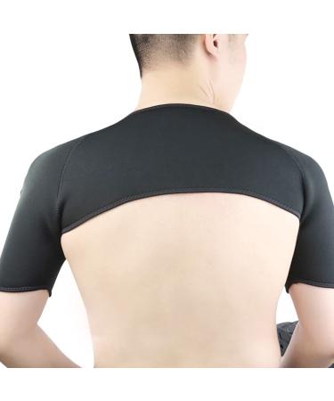 Greensen Adjustable Unisex Shoulder Support Brace Strap Shoulder Warmer Shoulder Wrap Protector Winter Warm Shoulder Pad (L (shoulder width 42cm or more)) L (shoulder width 42cm or more) L (shoulder width 42cm or more)