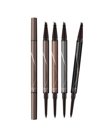 AOWVUTS Microblading Eyebrow Pencil 2 in 1 Magic Eyebrow Pencil Double Ended Waterproof Natural Long Lasting Eyebrow Pen