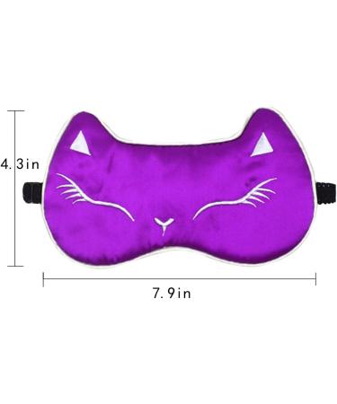 Sun Kea Silk Cat Eye Mask - Purple Sleep Blindfold for Women and Girls - Buy Online on GoSupps.com