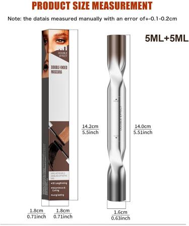 Volumizing Mascara - Double-Ended Eyelash Makeup - Mascara to Lengthen and Curl Lashes For Day Travel Everyday Wear Celebrations Weddings Evenings Beauty - Buy Online on GoSupps.com