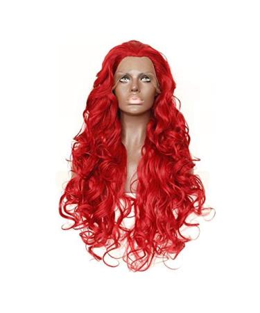 BGHJUE Long Natural Wavy Lace Front Wig - 70cm Green Brown Synthetic Hair | International Shipping - Buy Online on GoSupps.com