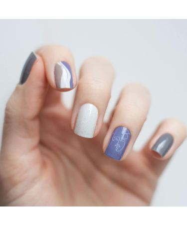 Avoa Beauty Nail Film - Face It | Blue White Beige Nail Art Design | 16 Long-Lasting Self-Adhesive Wraps - Shop Internationally! - Buy Online on GoSupps.com