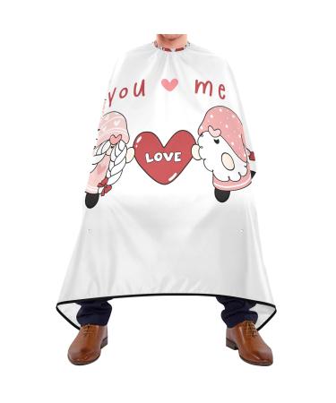 Waterproof Barber Cape -Gnome and Love Cheetah Haircut Bib for Men Unisex Hair Cutting Cape(8rp1a)