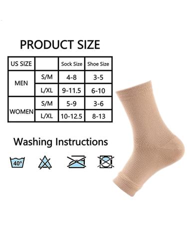 FHSERO Neuropathy Socks (3 Pair) - Ankle Brace Compression Support for Women & Men - Soothe Socks Arch Support (Large/XLarge Set1) - Buy Online on GoSupps.com