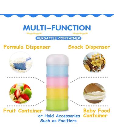 Kidsmile Twist-Lock Formula Dispenser - BPA Free, Stackable Container for On-the-Go Feeding - 4 Feed Compartments, No Powder Leakage - Buy Online on GoSupps.com