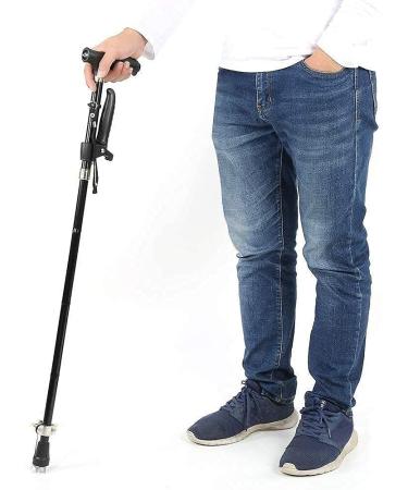 Walking Stick Walkers for seniors Walking Stick Aluminum Alloy Folding Cane Crutch with Light for Elderly Climbing rollator walkerity Aid Run forward