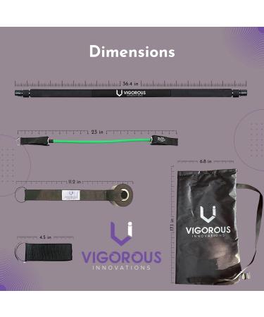 VI Pilates Bar - Portable Resistance Band Workout Kit for Home Fitness | Multifunctional Exercise Bar for Men & Women - Buy Online on GoSupps.com