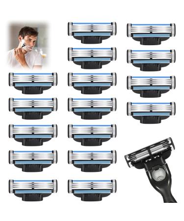 Abiemuce razor blades MACH 3 16PCs Make 3 blades with 2 PCs knife holder Mach 3 razors Mach3 razor blades razor blades for men men's razor blades for Mach 3 for Gillette 3