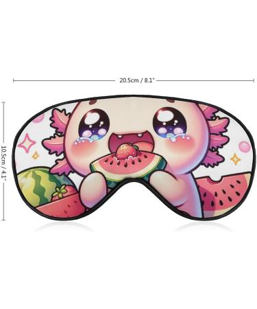 Buy Axolotl Cartoon Sleeping Mask - Soft Adjustable Eye Mask for Comfortable Sleep | Perfect Blindfold for Relaxation - Buy Online on GoSupps.com