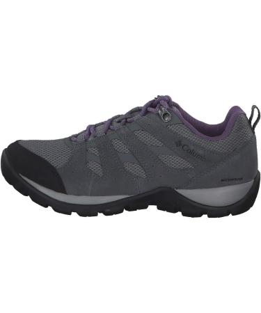 Columbia Women's Redmond V2 Waterproof Hiking Shoe | Ti Grey Steel/Plum Purple | Size 10 - Buy Online on GoSupps.com