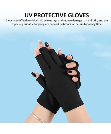 TYGFRT 1 Pair of Black Fingerless Gloves Uv Gloves for Nails Nail Art Accessories Uv Protective Gloves Nail Gloves Nail Art Protective Accessories - Buy Online on GoSupps.com