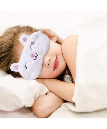 2 Pack Cute Animal Sleep Mask for Girls - Fox & Alpaca Cartoon Design - Soft Plush Blindfold Eye Cover for Women, Perfect for Travel, Nap, and Night Sleeping - Buy Online on GoSupps.com