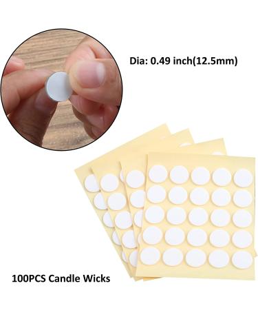 MILIVIXAY 3.5 inch Candle Wick Bundle - 100 Cotton Wicks with Paraffin Wax Coating, 100 Wick Stickers, 6 Wooden Wick Holders - DIY Candle Making Kit - Buy Online on GoSupps.com