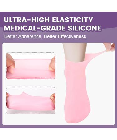 TEAWOO 5 Pairs Silicone Socks for Dry Cracked Feet Silicone Moisturizing Socks for Women Foot Care Silicone Socks Spa Gel Socks Foot Care After Pedicure (5 Colors Assorted Fits Up to Size 10) L (up to size 10) - Buy Online on GoSupps.com