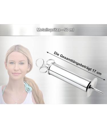 50 ml Metal Syringe with Attachments - Durable & Perfect for Precision Use | International Shipping Available - Buy Online on GoSupps.com