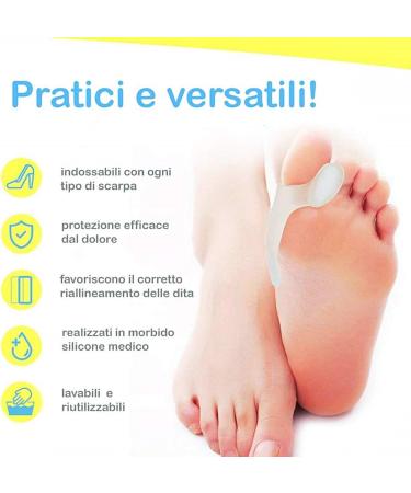 Hallux Valgus Corrector - Medical Silicone Gel - Pain Relief Anti-Chafing - 6 Pack for Fingers - Perfect Gift Idea for Christmas & Birthdays - Buy Online on GoSupps.com