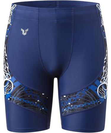 HUGE SPORTS Men's Splice Swim Shorts Compression Jammer - Long Wild Series L Devil Fish - Swimwear for Competition & Training - Buy Online on GoSupps.com