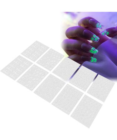 Decoration Sticker 10 Sheets 5 Styles Fashionable Nail Art Sticker for Home Nail Salon Woman Girl - Buy Online on GoSupps.com