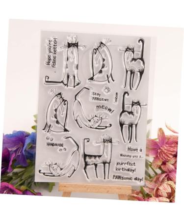 Lurrose 3pcs Stamps DIY Cat Clear Stamp Emailed Stamp Silicone Seal Stamp Photo Album The Album Animal As Shownx3pcs mediumx3pcs - Buy Online on GoSupps.com