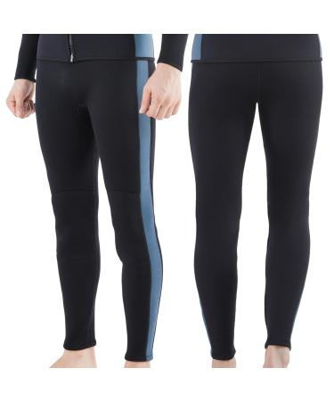 FLEXEL Mens Wetsuit Shorts 3mm, 2mm Neoprene Unisex Short Pants Keep Warm for Surfing Diving Kayaking Canoeing Swimming 2mm Pants Navy X-Large