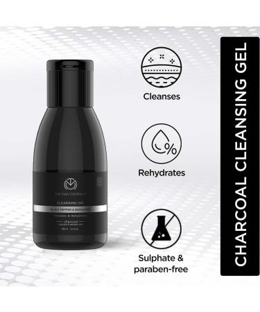 The Man Company Charcoal Cleanser for Oily Skin | Gel Cleanser with Black Pepper & Bergamot | Best Blackhead & Oily Skin Facial Cleanser (3.3 oz) - Shop Internationally - Buy Online on GoSupps.com