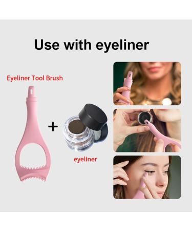 Eyeliner Stencil Silicone Beauty Ruler Reusable Makeup Liner Stencil Clean Winged Soft Flexible Silicone Eyeliner Template for Eye Liner Beginners(Pink) - Buy Online on GoSupps.com