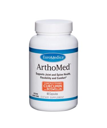 Euromedica ArthoMed - 60 Capsules - Clinically-Studied Boswellia & Curcumin Devil s Claw - Joint & Spine Health Cartilage Formation Flexibility Comfort - 30 Servings