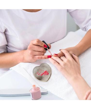 Nail Palette for Gel Nail Palette Stylish Manicure Accessories Resin Nail Palette Small Hearts Portable Supplies Gold Edge Cosmetic Mixing Tool - Buy Online on GoSupps.com