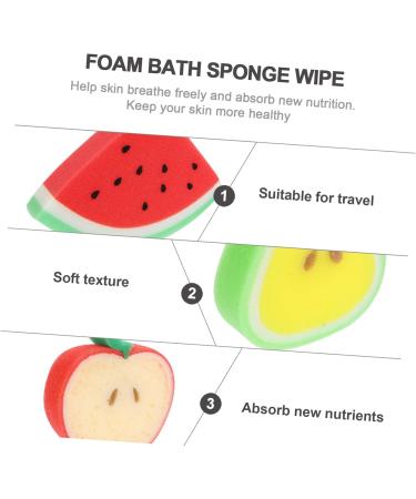 Housoutil 8 Pcs Child Bath Loofah & Exfoliating Sponge Set | Cartoon Fruit Shower Balls for Kids - Soft & Safe Bathing Essentials - Buy Online on GoSupps.com