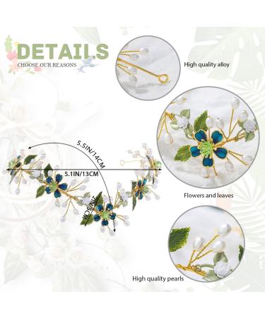 IYOU Flower Fairy Headband Green Pearls Wedding Crown Leaf Bridal Bridesmaid Elf Hair Accessories for Women - Buy Online on GoSupps.com