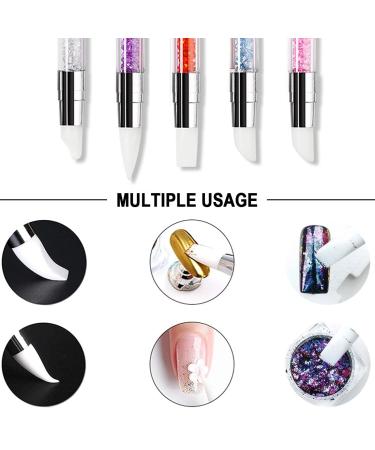 Buy SIOPPKIK 5pcs GEL Nail Art Pen Set - Silicone Head Carving Brushes & Acrylic Handle - Perfect for Salon & DIY Nail Art - Buy Online on GoSupps.com