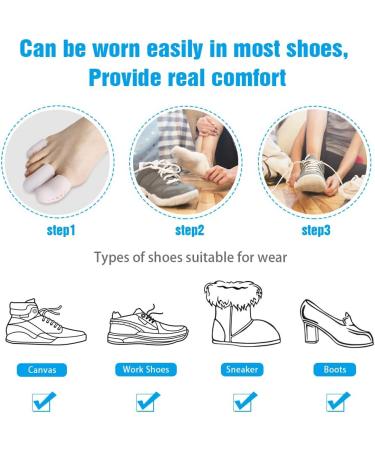 DAILINK Gel Toe Caps - 12 PCS Breathable Toe Protectors Sleeve for Ingrown Toenails, Corns, Blisters - Silicone Toe Covers (S/M/L-12pcs White) - Buy Online on GoSupps.com