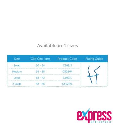 Express Orthopaedic Elastic Calf Compression Sleeve - Large (38-42cm) | Medically Approved - Buy Online on GoSupps.com