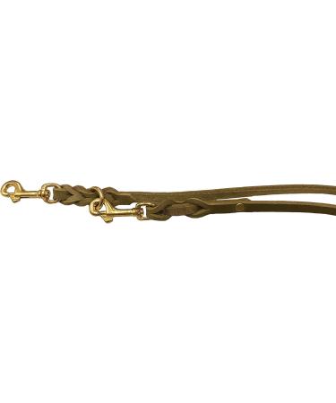 Buy Adjustable Olive Green Dog Leash - 2.80m x 8mm for Small & Large Dogs | Durable Double Linen Design - Buy Online on GoSupps.com