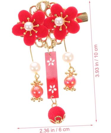 minkissy 5 Pairs Antique Red Hairpin Hanfu Hair Accessories Infant Hair Clips Hair Barrettes for Girls New Year Furry Balls Barrettes Bows Tassels Hair Clips Barrettes Furry Balls Hair Clip - Buy Online on GoSupps.com