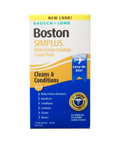 Boston Simplus Bausch + Lomb Multi-Action Solution Travel Pack 3 Pack 1
