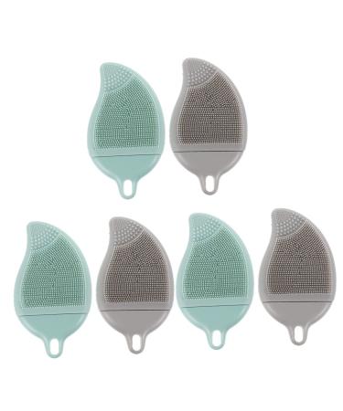 Healeved 6 Pcs Shampoo Massage Brush Scalp Massager Baby Brushes for Hair Baby Shampoo Silicone Shampoo Brush Shampoo Brushes Silicone Body Scrubber Men Multifunctional Silicone Brushes 13.6x3.3x7.6cmx3pcs